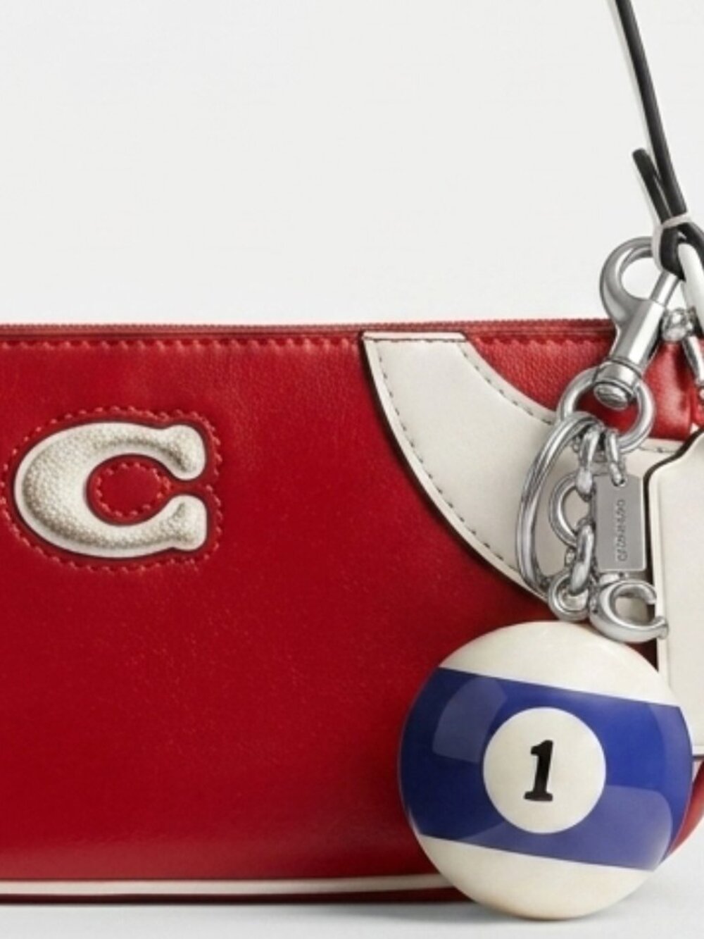 Coach One Ball Bag Charm w/Coach Dust Bag CEA14 - HTF Item - Coach Pool Ball